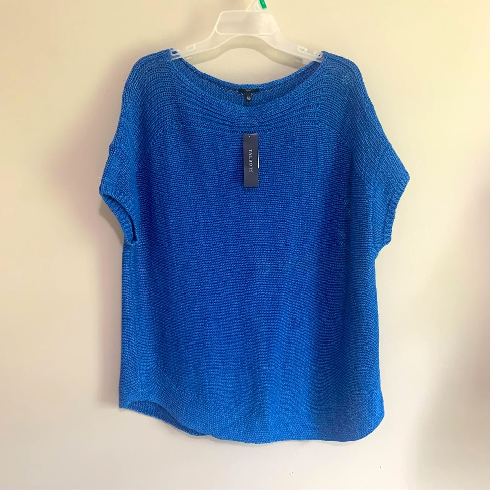 Talbots 100% Linen Tank Top Sweater Knit